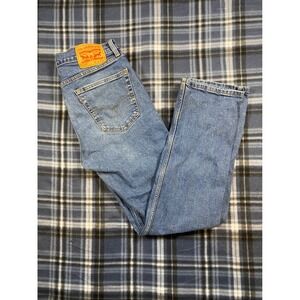 Levis 505 Regular Fit Straight Leg Jeans Mens 32x32 Medium Wash Blue 00505-2601